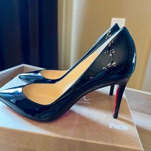 Christian Louboutin “Pigalle” 85mm Patent Black size 40.5